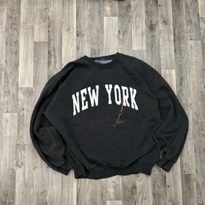 Brandy Melville John Galt faded black New York Sweatshirt